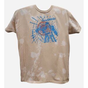 Unique NanoSMASH Beige Tie-Dye Graphic Tee -Tequila Cazadores LG 100% Cotton